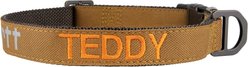 Carhartt Personalized Embroidered Field Reflective Wordmark Adjustable Dog Collar, Carhartt Brown, Medium: 12 to 18-in neck, 3/4-in wide