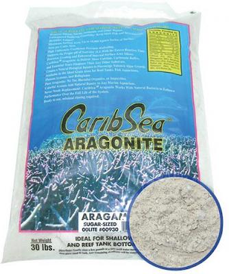 CaribSea アラゴナイト & SEASOL 30L用 CARIBSEA Aragamax Sugar-Sized Aquarium Sand, 30-lb bag - Chewy.com