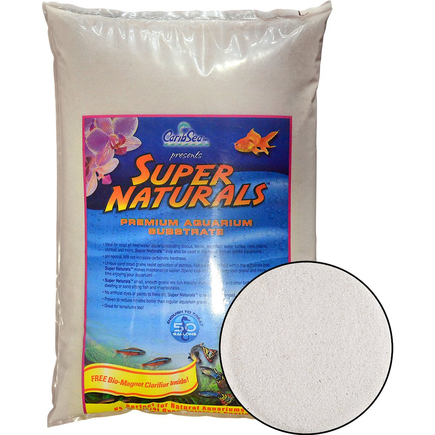 CaribSea Super Naturals Moonlight Sand Aquarium Substrate, 50-gal tank