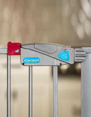 Show full view: Carlson Pet Products 30-in Extra Wide Dog Gate, Large, Silver slide 5 of 6
