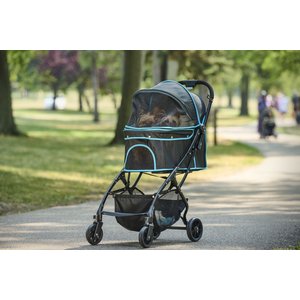 Carlson Pet Products Deluxe Dog Stroller, Black, Large, Collapsable, Travel