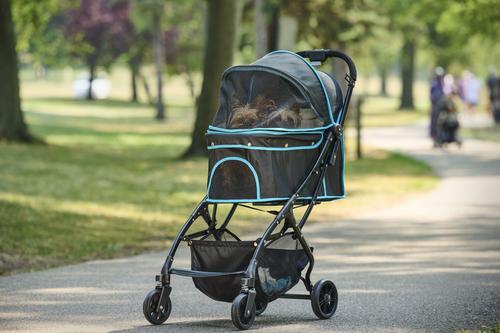 Show full view: Carlson Pet Products Deluxe Dog Stroller, Black, Large, Collapsable, Travel slide 2 of 7