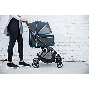 Carlson Pet Products Deluxe Dog Stroller, Black, Large, Collapsable, Travel