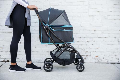 Show full view: Carlson Pet Products Deluxe Dog Stroller, Black, Large, Collapsable, Travel slide 4 of 7