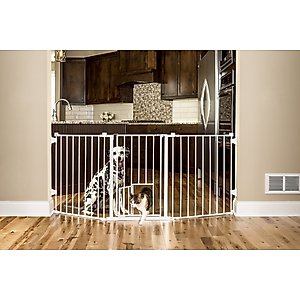 Carlson Pet Products Flexi Walk-Thru Dog Gate with Pet Door, 30-in