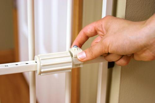 Show full view: Carlson Pet Products Mini Tuffy Expandable Dog Gate with Pet Door slide 5 of 10