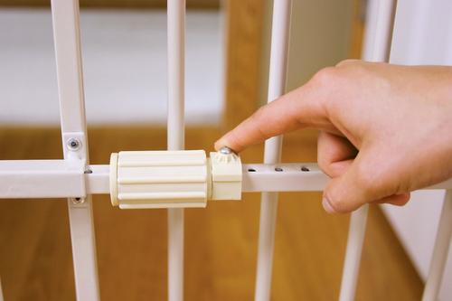 Show full view: Carlson Pet Products Mini Tuffy Expandable Dog Gate with Pet Door slide 6 of 10