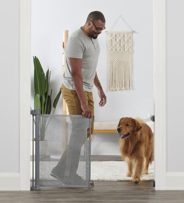 Show full view: Carlson Pet Products Retractable Safety Dog Gate, Gray, Large slide 2 of 6