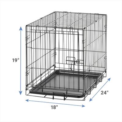 Show full view: Carlson Pet Products Secure & Compact Single Door Collapsible Wire Dog Crate, Small slide 3 of 12