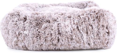Show full view: Carolina Pet Faux Fur Kuddler Bolster Dog Bed with Removable Cover, Brown, Large slide 3 of 8