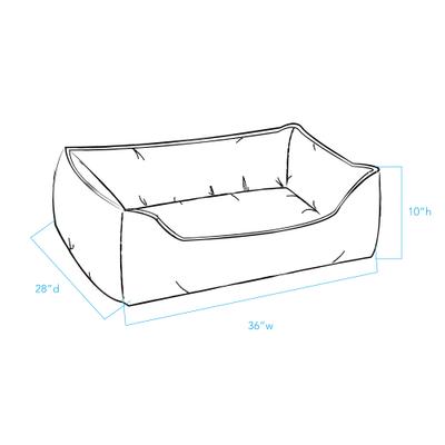 Show full view: Carolina Pet Faux Fur Kuddler Bolster Dog Bed with Removable Cover, Brown, Large slide 8 of 8