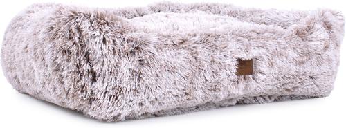 Show full view: Carolina Pet Faux Fur Kuddler Bolster Dog Bed with Removable Cover, Brown, Large slide 2 of 8