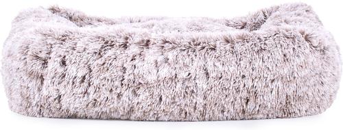 Show full view: Carolina Pet Faux Fur Kuddler Bolster Dog Bed with Removable Cover, Brown, Large slide 4 of 8