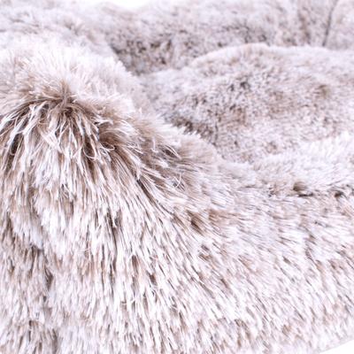 Show full view: Carolina Pet Faux Fur Kuddler Bolster Dog Bed with Removable Cover, Brown, Large slide 6 of 8