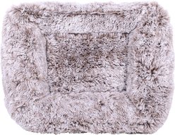 Carolina Pet Faux Fur Kuddler Bolster Dog Bed with Removable Cover, Brown, Medium slide 2 of 9