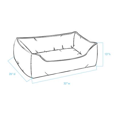 Show full view: Carolina Pet Faux Fur Kuddler Bolster Dog Bed with Removable Cover, Brown, Medium slide 9 of 9