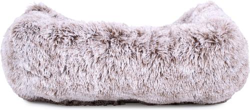 Show full view: Carolina Pet Faux Fur Kuddler Bolster Dog Bed with Removable Cover, Brown, Medium slide 4 of 9