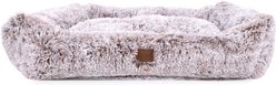 Carolina Pet Faux Fur Kuddler Bolster Dog Bed with Removable Cover, Brown, X-Large