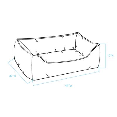 Show full view: Carolina Pet Faux Fur Kuddler Bolster Dog Bed with Removable Cover, Brown, X-Large slide 9 of 9