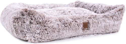 Show full view: Carolina Pet Faux Fur Kuddler Bolster Dog Bed with Removable Cover, Brown, X-Large slide 3 of 9