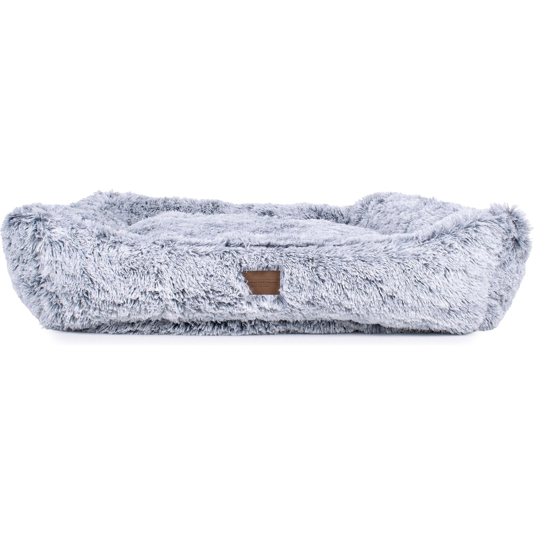 Carolina Pet Faux Fur Kuddler Bolster Dog Bed with Removable Cover, Grey, X-Large