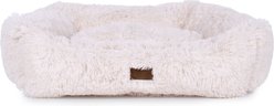 Carolina Pet Faux Fur Kuddler Bolster Dog Bed with Removable Cover, White, Large
