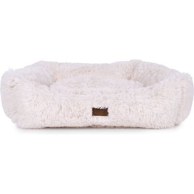 Carolina Pet Carolina Pet Faux Fur Kuddler Bolster Dog Bed with Removable Cover, White, Large