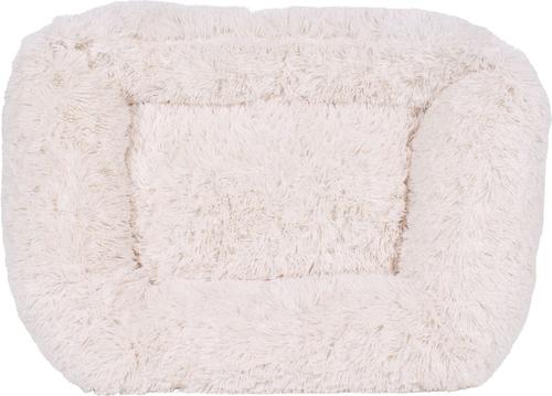 Show full view: Carolina Pet Faux Fur Kuddler Bolster Dog Bed with Removable Cover, White, Large slide 5 of 8