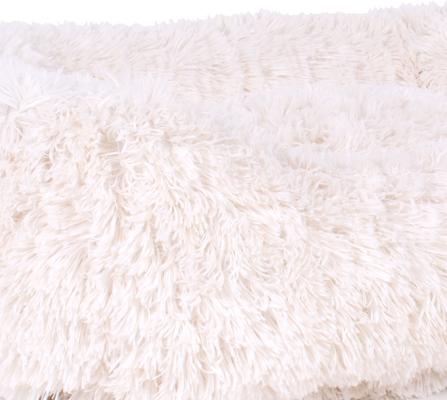 Show full view: Carolina Pet Faux Fur Kuddler Bolster Dog Bed with Removable Cover, White, Large slide 7 of 8