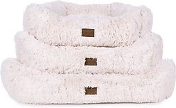 Carolina Pet Faux Fur Kuddler Bolster Dog Bed with Removable Cover, White, Medium slide 2 of 9