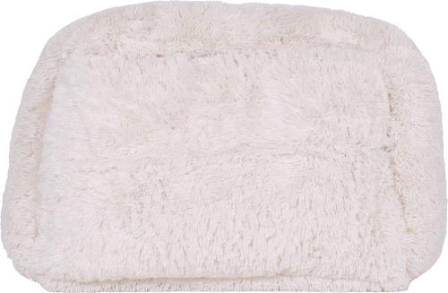 Show full view: Carolina Pet Faux Fur Kuddler Bolster Dog Bed with Removable Cover, White, X-Large slide 7 of 9