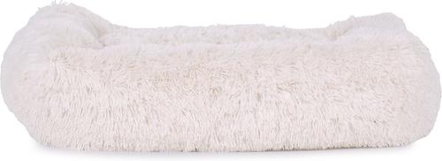 Show full view: Carolina Pet Faux Fur Kuddler Bolster Dog Bed with Removable Cover, White, X-Large slide 5 of 9
