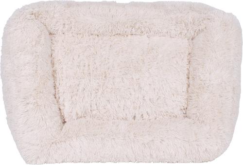 Show full view: Carolina Pet Faux Fur Kuddler Bolster Dog Bed with Removable Cover, White, X-Large slide 6 of 9