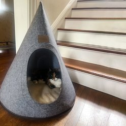 Carolina Pet Felt Teepee Cat Bed, Charcoal slide 2 of 5