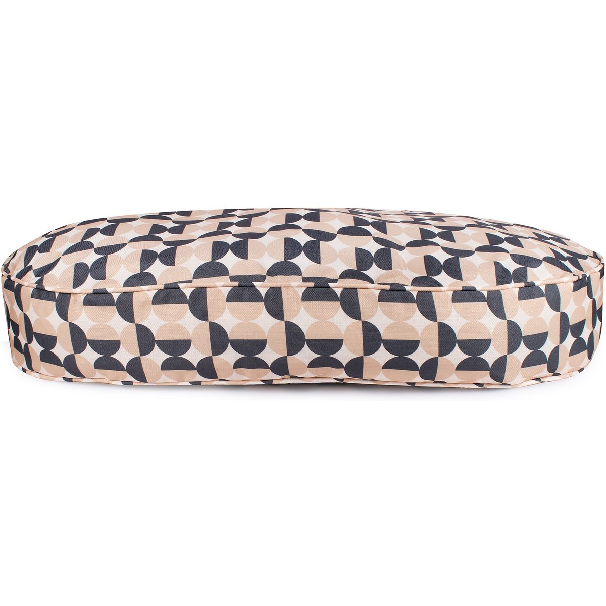Carolina Pet Oval Lounger Pillow Dog Bed with Removable Cover, Natural Geo, Medium