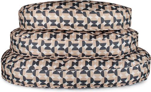 Show full view: Carolina Pet Oval Lounger Pillow Dog Bed with Removable Cover, Natural Geo, Medium slide 7 of 10