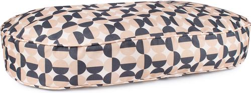 Show full view: Carolina Pet Oval Lounger Pillow Dog Bed with Removable Cover, Natural Geo, Medium slide 2 of 10