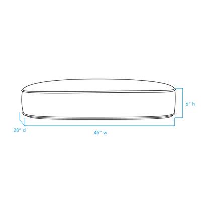 Show full view: Carolina Pet Oval Lounger Pillow Dog Bed with Removable Cover, Rosy Geo, Large slide 8 of 10