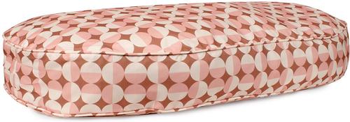 Show full view: Carolina Pet Oval Lounger Pillow Dog Bed with Removable Cover, Rosy Geo, Large slide 2 of 10