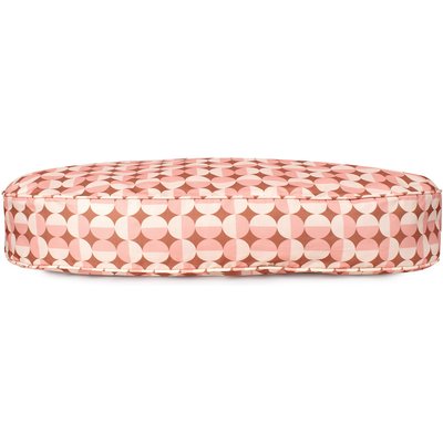 Carolina Pet Carolina Pet Oval Lounger Pillow Dog Bed with Removable Cover, Rosy Geo, Medium