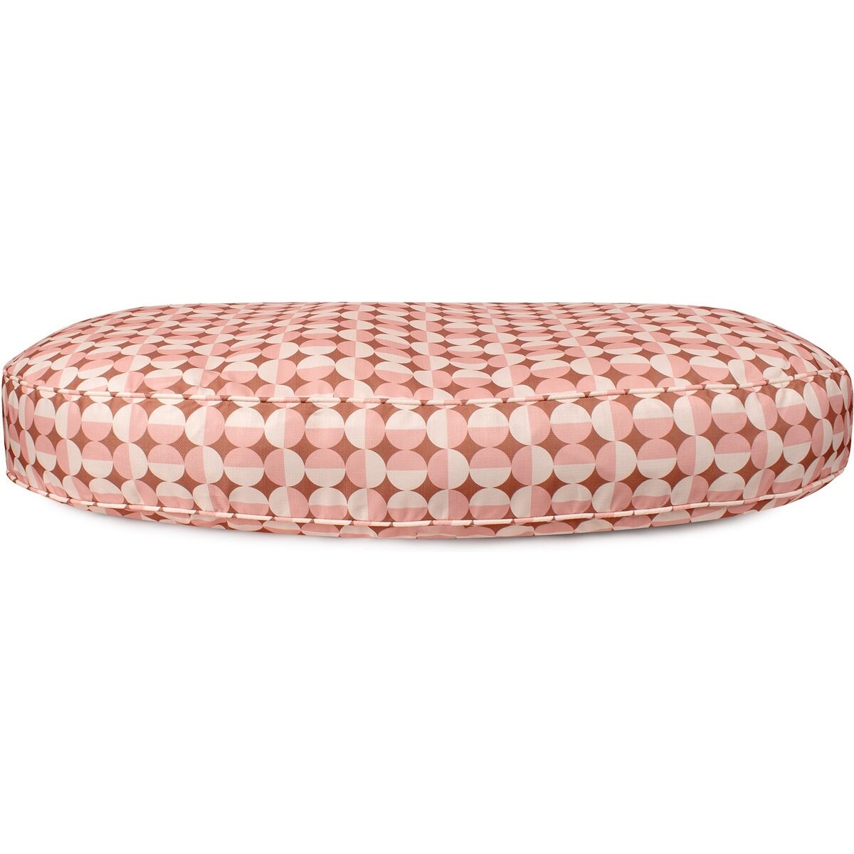 Carolina Pet Oval Lounger Pillow Dog Bed with Removable Cover, Rosy Geo, X-Large