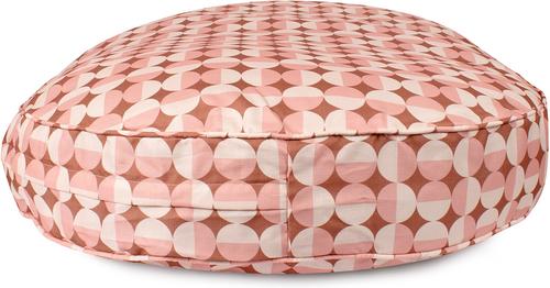 Show full view: Carolina Pet Oval Lounger Pillow Dog Bed with Removable Cover, Rosy Geo, X-Large slide 4 of 11