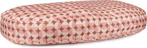 Show full view: Carolina Pet Oval Lounger Pillow Dog Bed with Removable Cover, Rosy Geo, X-Large slide 3 of 11