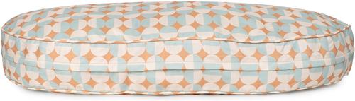 Show full view: Carolina Pet Oval Lounger Pillow Dog Bed with Removable Cover, Sunny Geo, Large slide 5 of 11