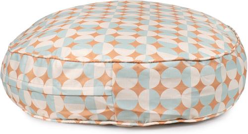 Show full view: Carolina Pet Oval Lounger Pillow Dog Bed with Removable Cover, Sunny Geo, Large slide 4 of 11
