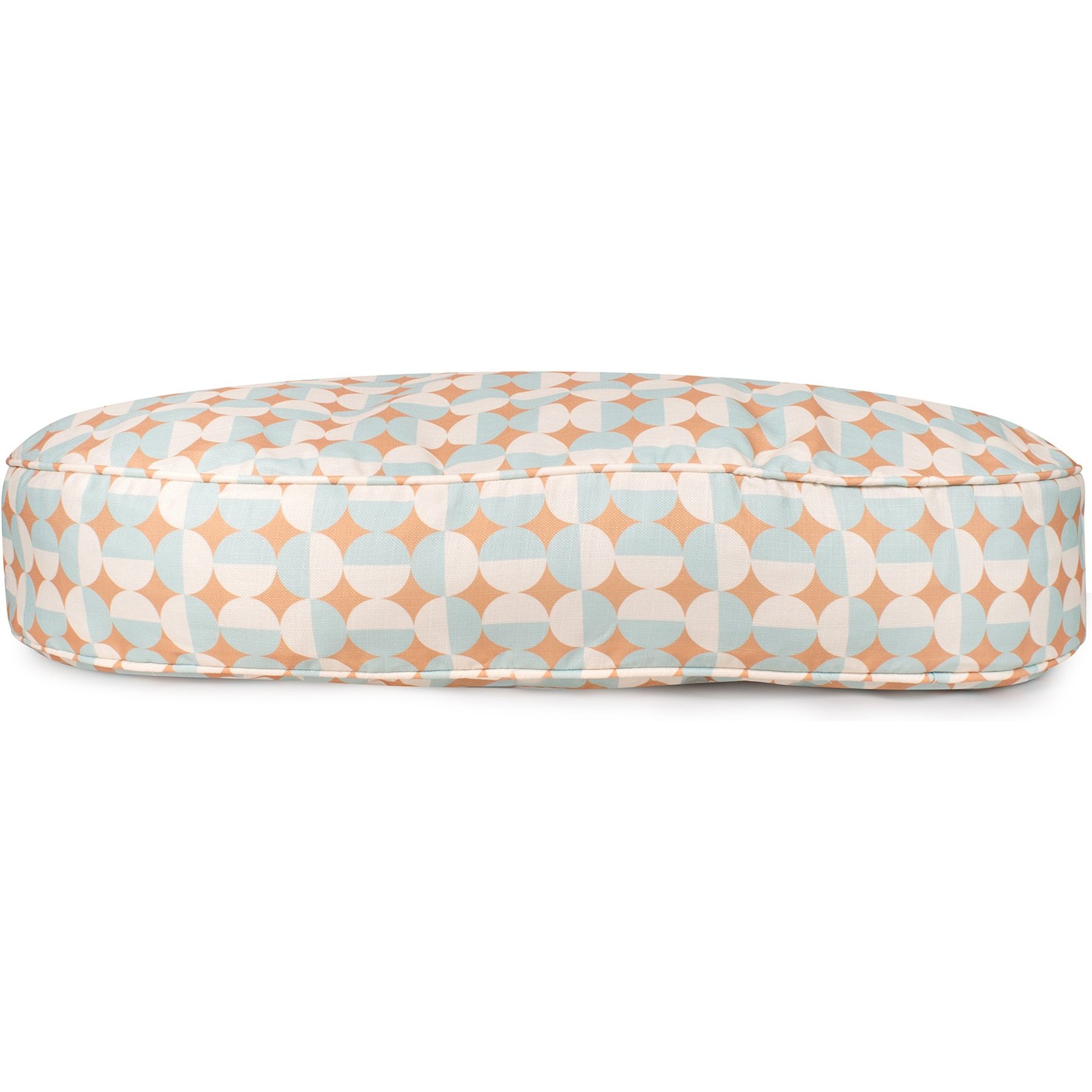 Carolina Pet Oval Lounger Pillow Dog Bed with Removable Cover, Sunny Geo, Medium
