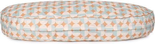 Show full view: Carolina Pet Oval Lounger Pillow Dog Bed with Removable Cover, Sunny Geo, X-Large slide 4 of 10