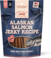 Carolina Prime Pet Alaskan Salmon Jerky Dog Treats, 1-lb bag