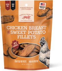 Carolina Prime Pet Chicken Breast & Sweet 'Tater Fillets Dog Treats, 1-lb bag slide 1 of 3