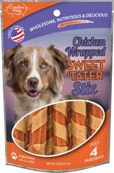 Carolina Prime Pet Chicken Wrapped Sweet 'Tater Stix Dehydrated Dog Treats, 5-oz bag